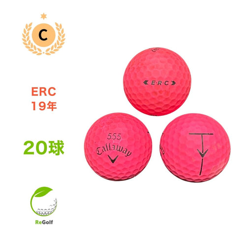 【中古】 ロストボール キャロウェイ ERC ピンク 2019年モデル 20球 Cランク ゴルフボール リゴルフ